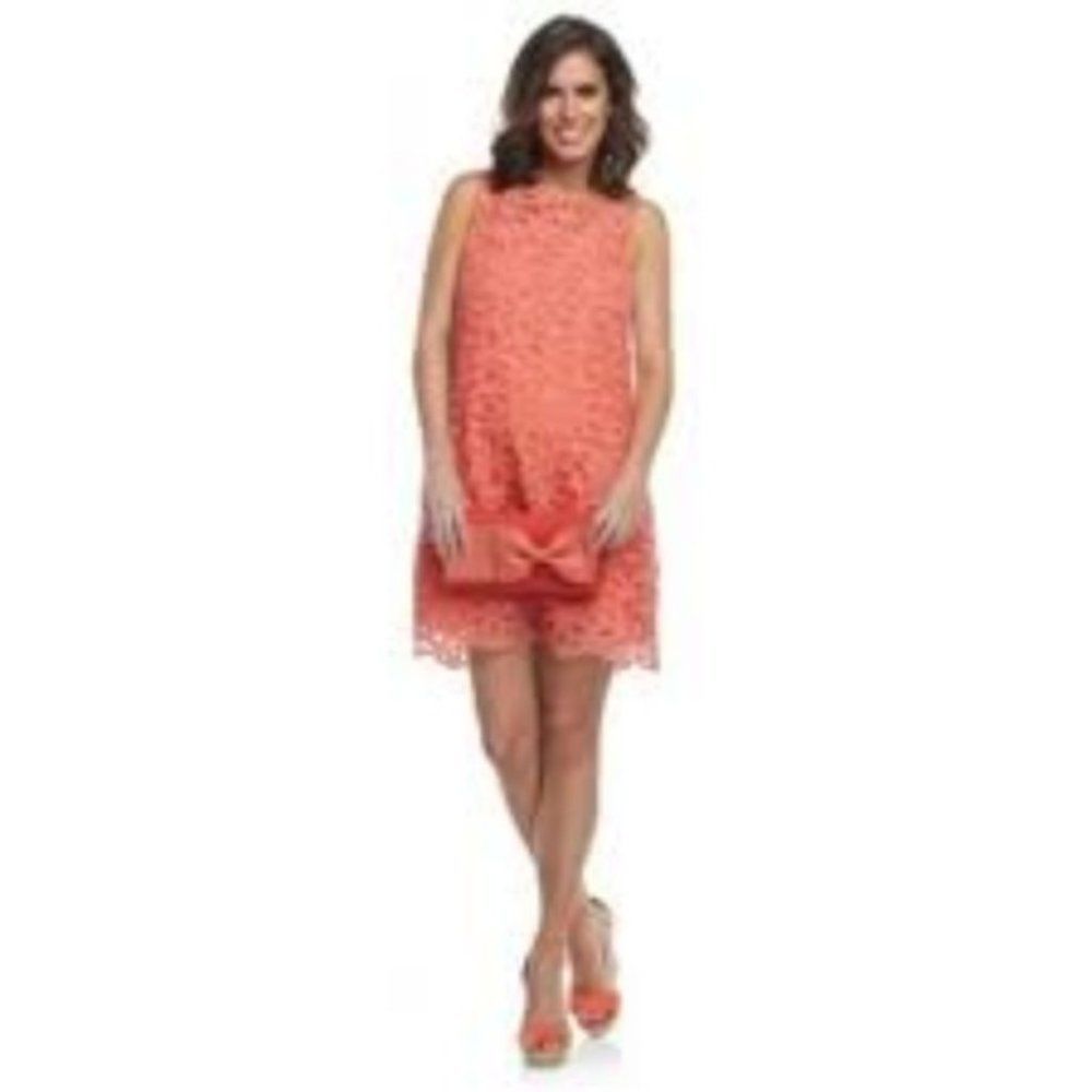 Mud Pie Coral Petals Shift dress NWT Small